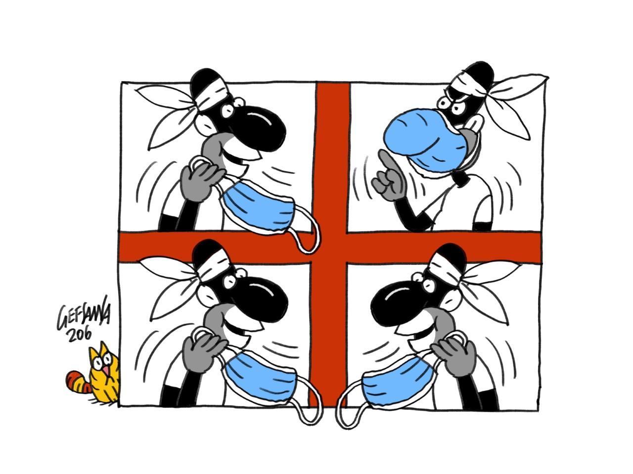 La vignetta di Gef, covid e prevenzione: attenzione in calo 