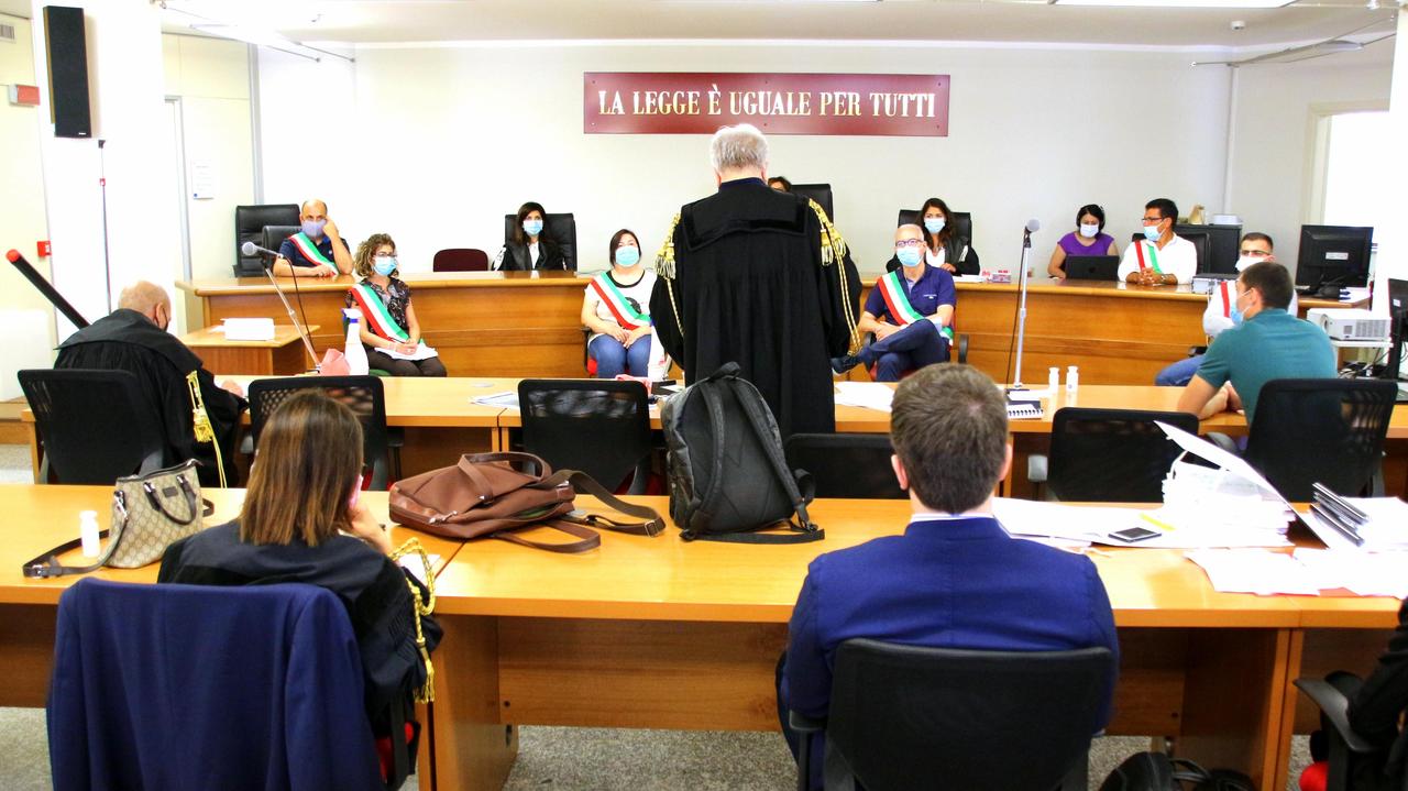 Un momento dell'ultima udienza in Corte d'appello a Sassari (foto nuvoli)