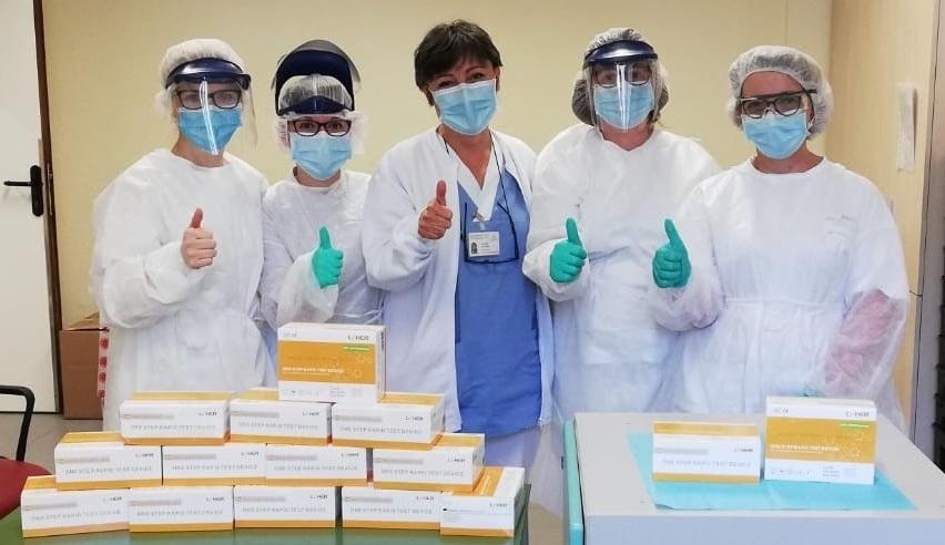 Arrivati dalla Cina 1.000 test rapidi mascherine e tute