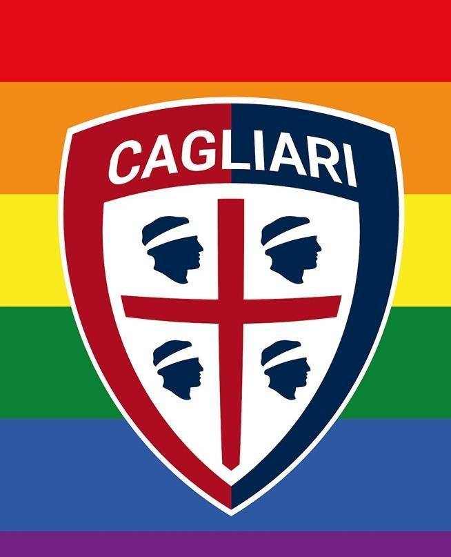 Il Cagliari in versione arcobaleno