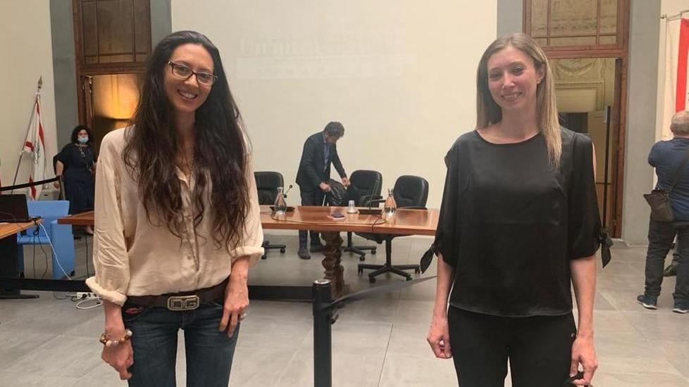 A sinistra Viola Luti e la vicesindaca di San Miniato Elisa Montanelli