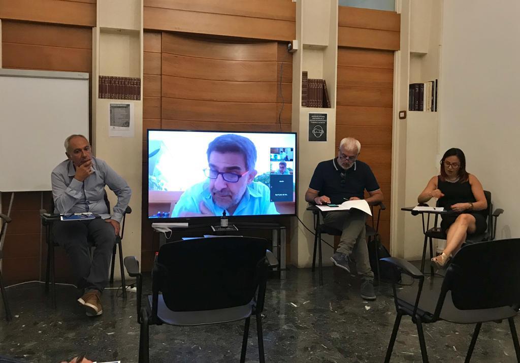 La conferenza stampa in viale Trento (foto Mario Rosas)