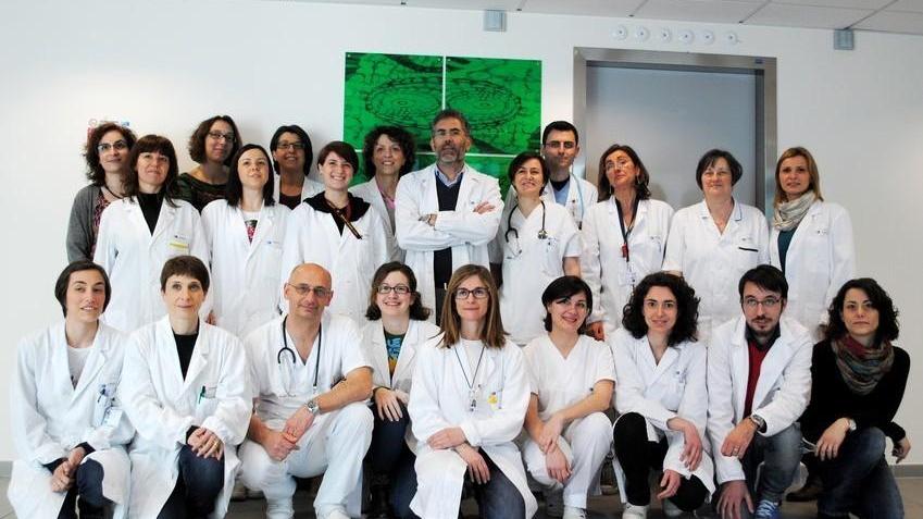 Lo staff del reparto di Oncologia dell'ospedale Santo Stefano di Prato