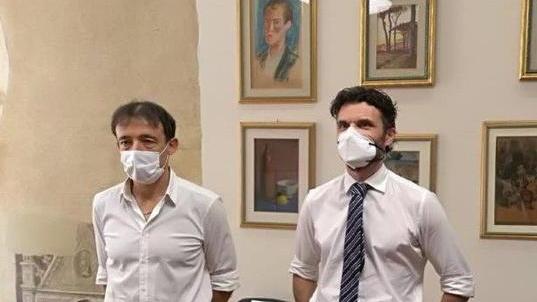 L’assessore Luca Vannucci col sindaco Matteo Biffoni