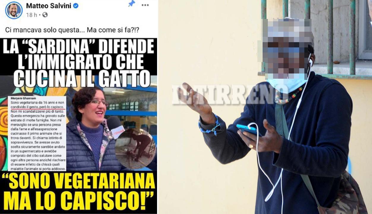 La gogna leghista sulla Sardina che “comprende” il giovane immigrato 