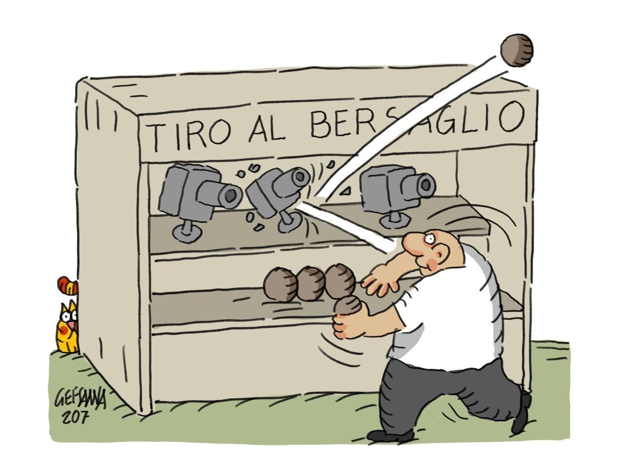 La vignetta di Gef: distrutte di nuovo le telecamere a Orgosolo