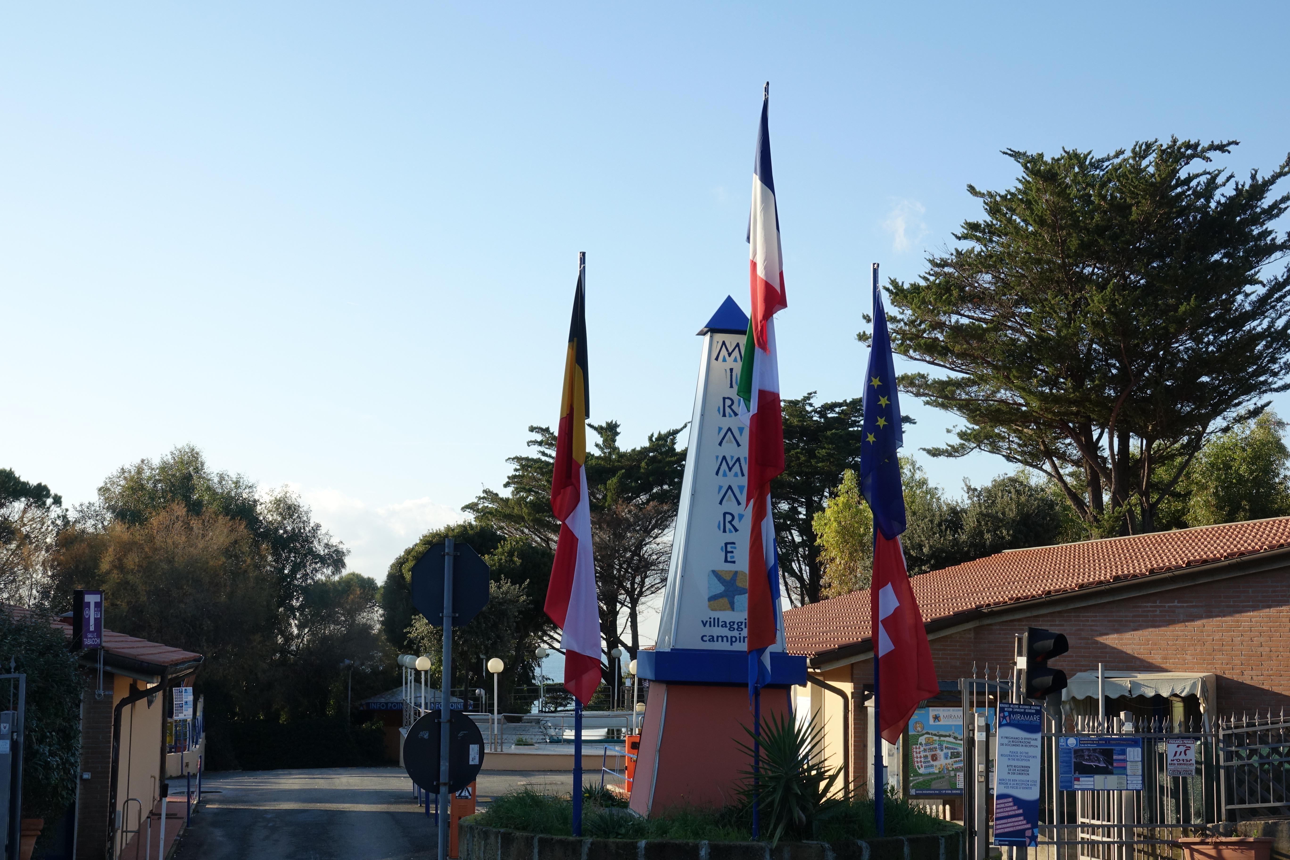 L'ingresso del camping Miramare