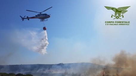 Giornata di incendi nell'isola: interventi dei mezzi aerei per 4 roghi