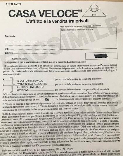 «Informazioni su case al limite della truffa Chiusa sede di via Verdi»