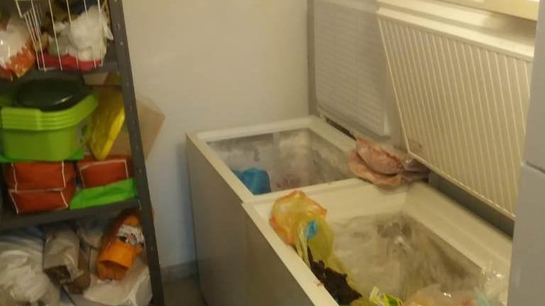 Gli alimenti sequestrati nel ristorante