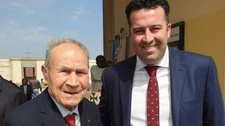 Bruno Faggioli insieme al sindaco Alessio Mugnaini
