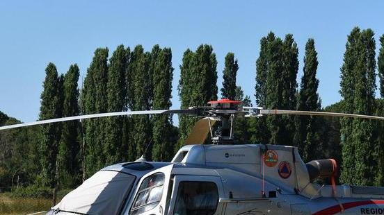 Elicottero antincendio nel Parco