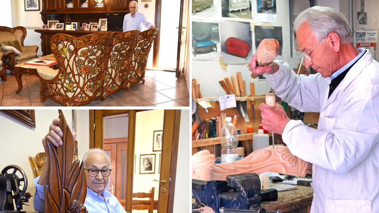Angelo, ecco l’autodidatta del legno dalle mani d’oro 