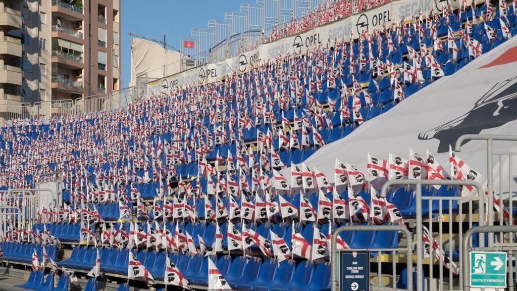 Gli spalti della Sardegna Arena per la partita Cagliari-Atalanta (le foto sono di Mario Rosas)