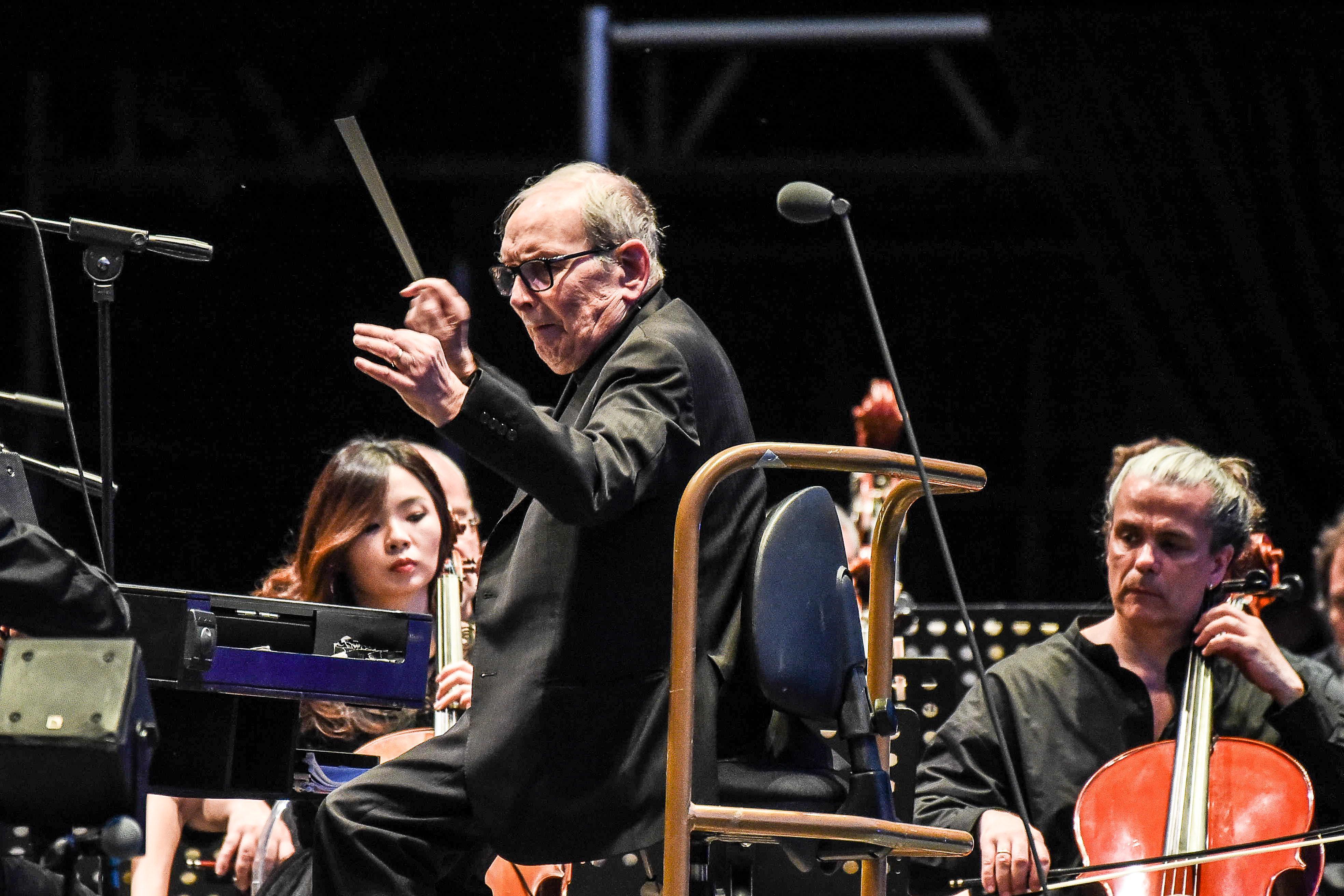 Ennio Morricone in concerto a Lucca nel giugno 2019