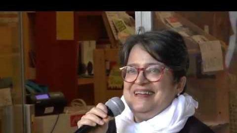 Melania Ceccarelli durante la campagna elettorale per le amministrative del 2018