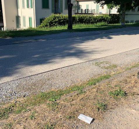 Martinelli denuncia: «Mascherine lasciate a terra sulle Mura»