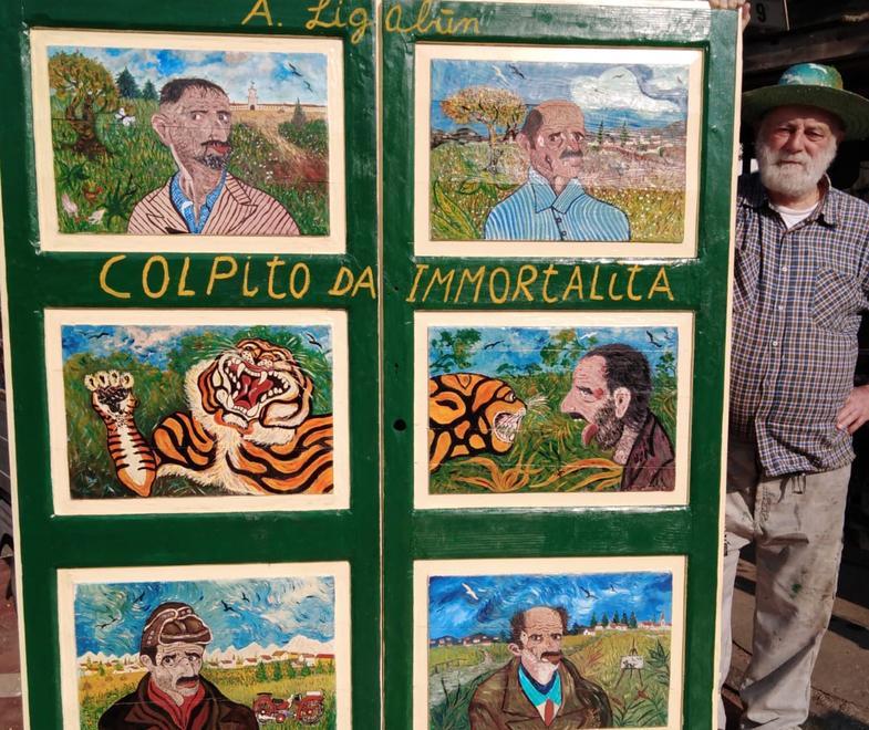 La passione per Ligabue vince anche il Covid e il copista Baratti rinnova il pellegrinaggio 