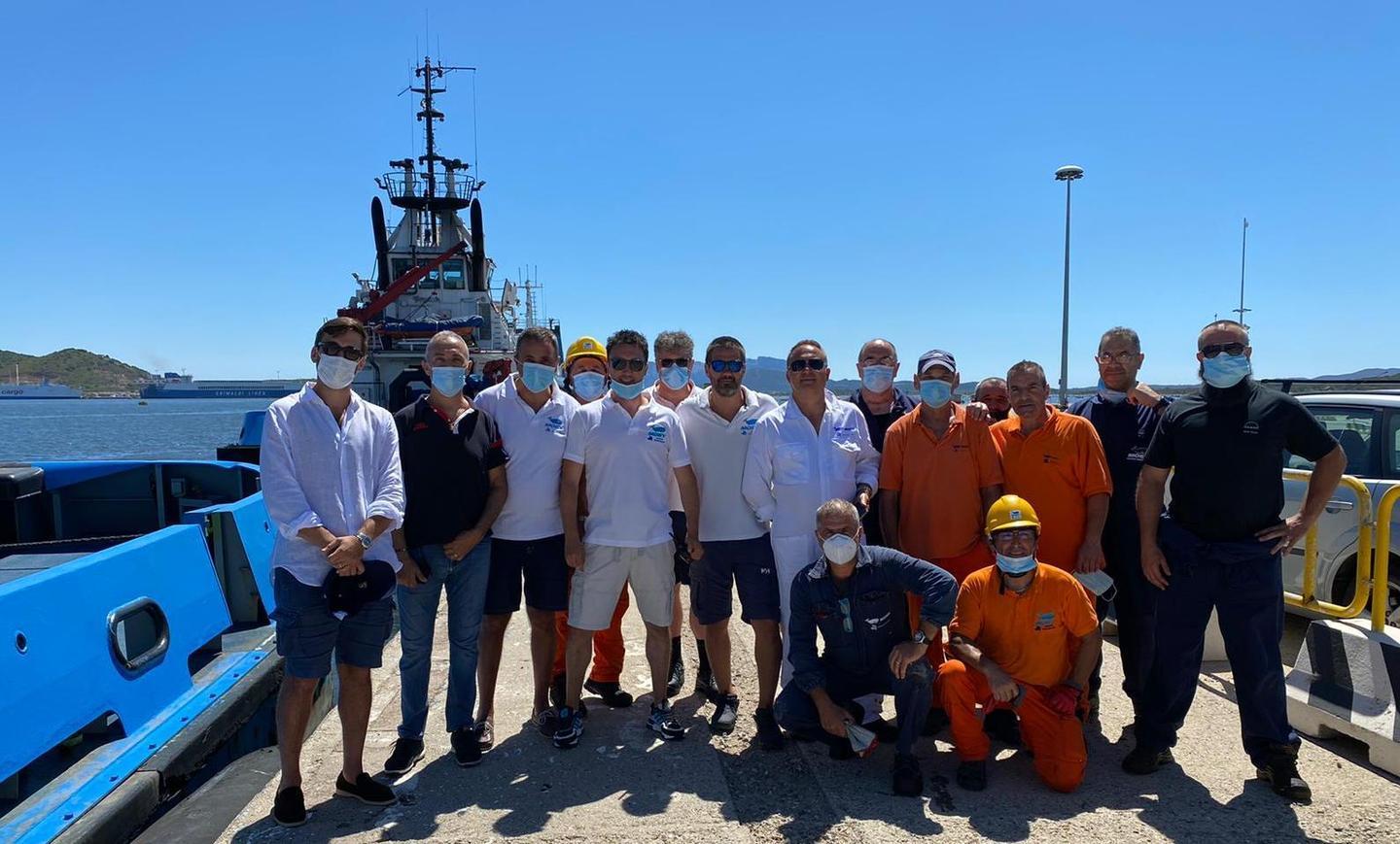 Disincagliato il cargo Grimaldi 