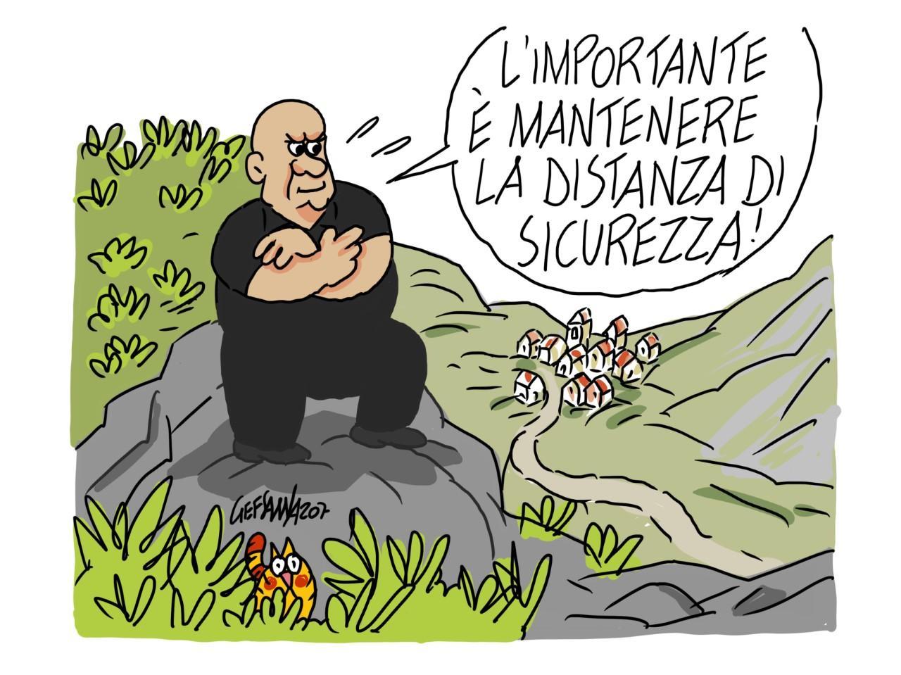 La vignetta di Gef: la fuga di Graziano Mesina continua