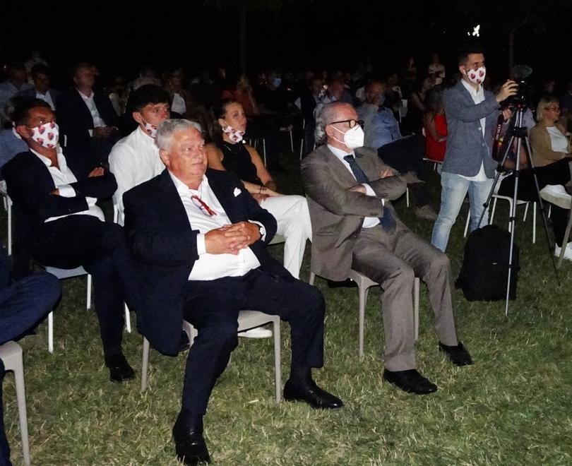 Orazio Ferrari accanto al presidente della Lega Pro, Francesco Ghirelli (Foto Gori)