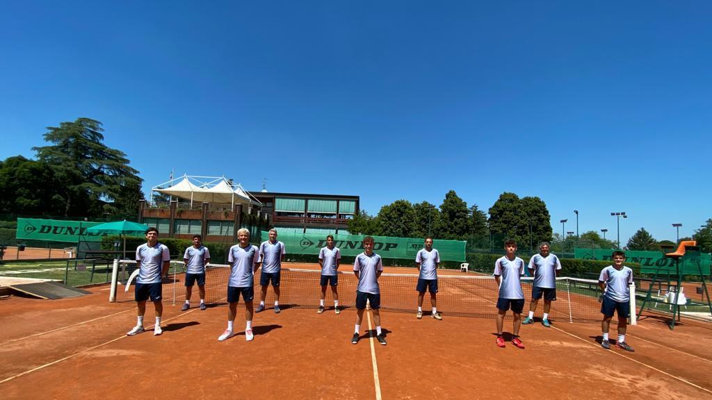 La squadra maschile del Ct Reggio che partecipa al campionato di serie B