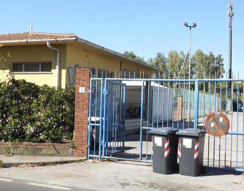 L’ingresso degli impianti sportivi della Fontina