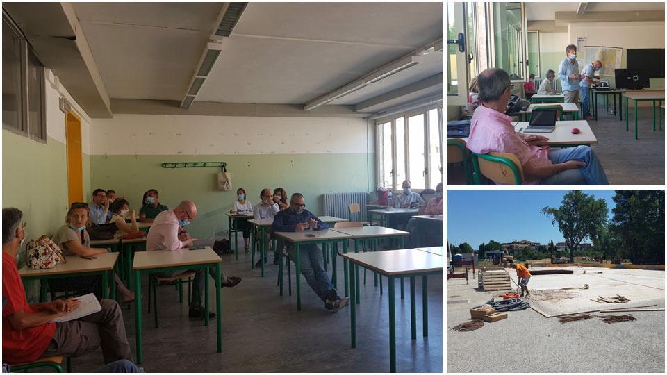 Dalla riunione di ieri mattina con il presidente della Provincia, Massimiliano Angori è emerso anche che le aule in più dovute ai container sono troppo piccole