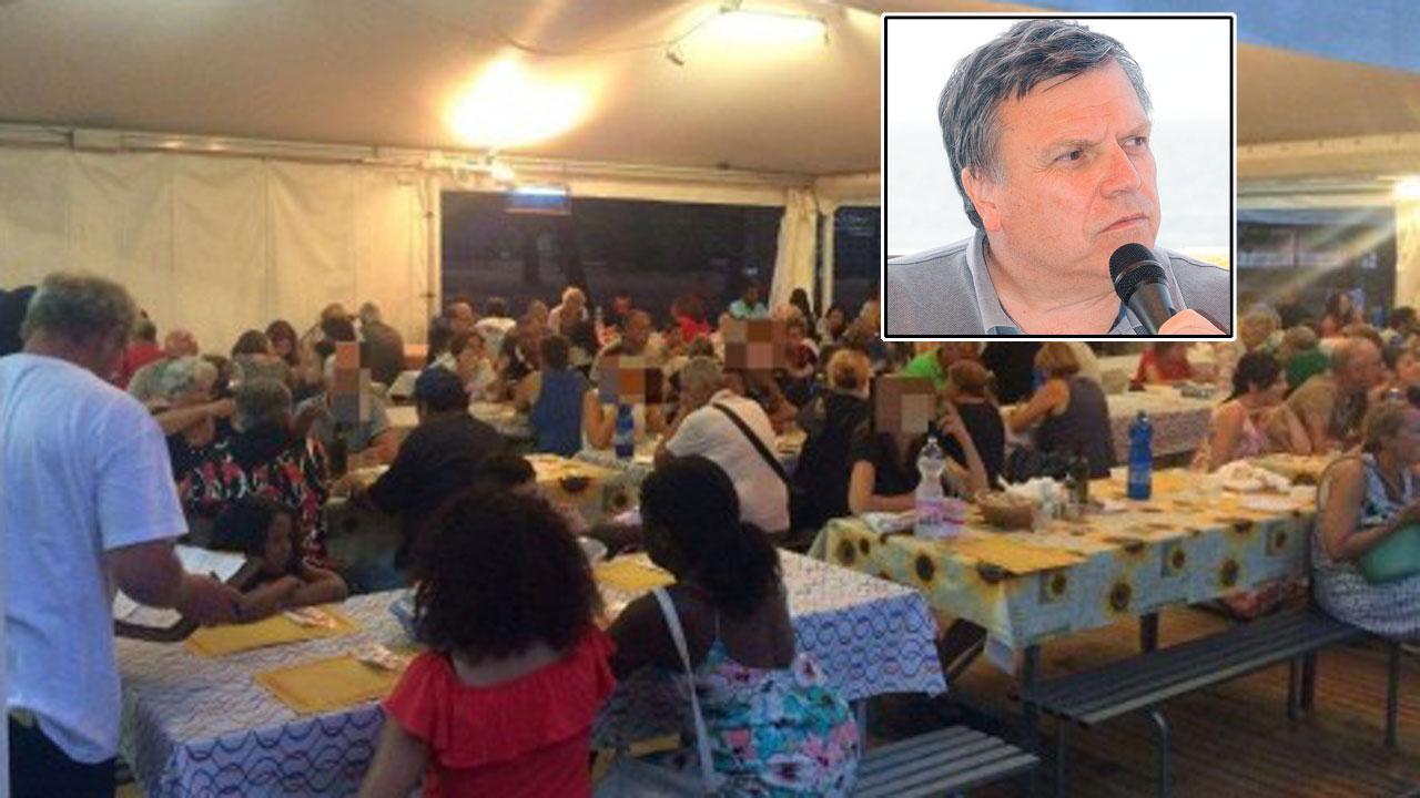 La festa dell’Hockey Follonica e nel riquadro Massimo Pagnini presidente del Follonica hockey