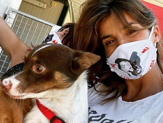 Elisabetta Canalis con il piccolo Nello