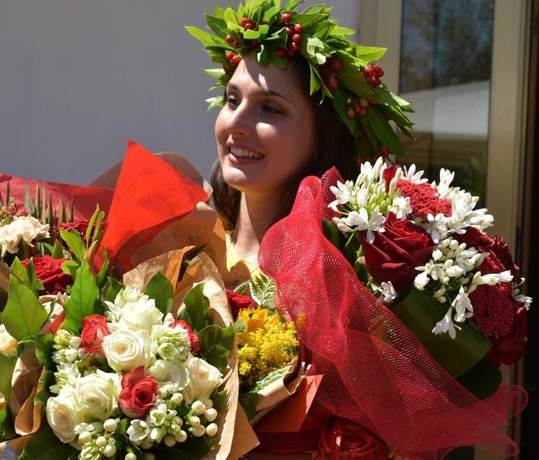 Katia si laurea con una tesi su Montaione green 