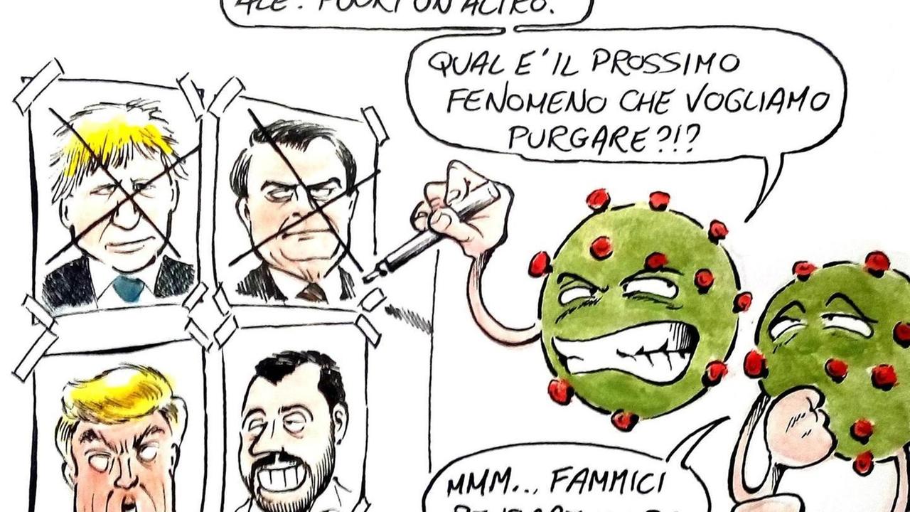 Covid e Salvini, il vignettista di Sorso insultato sui social 