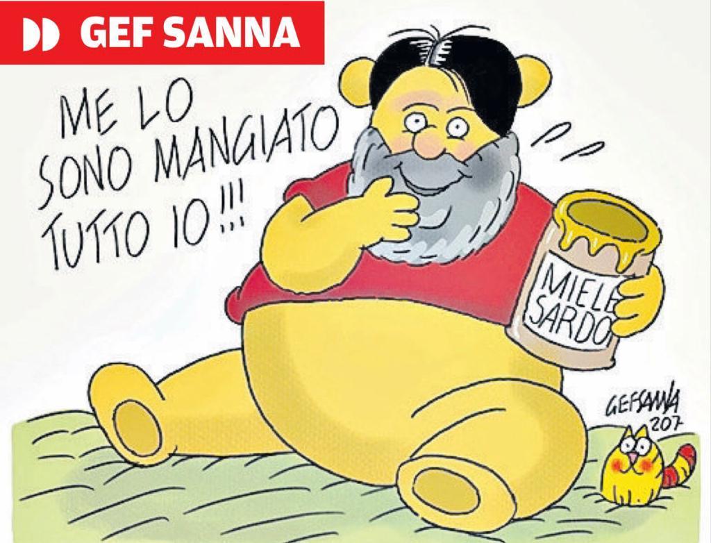 La vignetta di Gef: miele sardo, produzione in forte calo