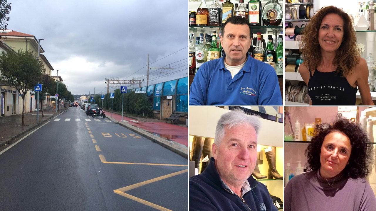Pista ciclabile e aperture estive, la protesta dei commercianti