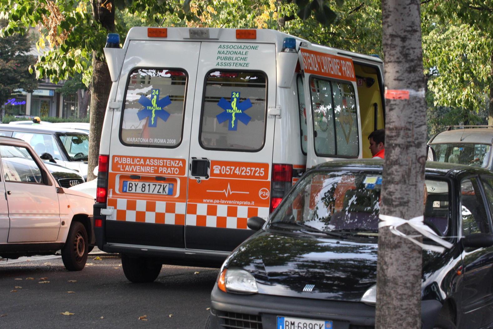 Un'ambulanza della Pubblica Assistenza (archivio)