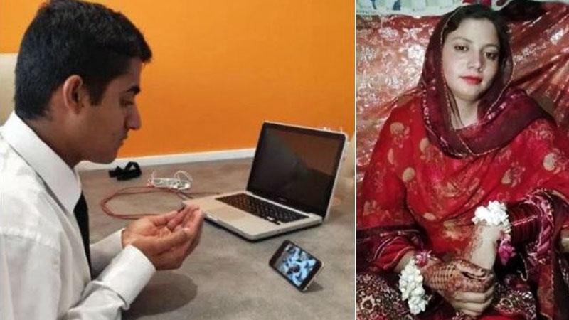 Lui al ristorante a Grosseto, lei in Pakistan: il matrimonio celebrato in streaming - Video