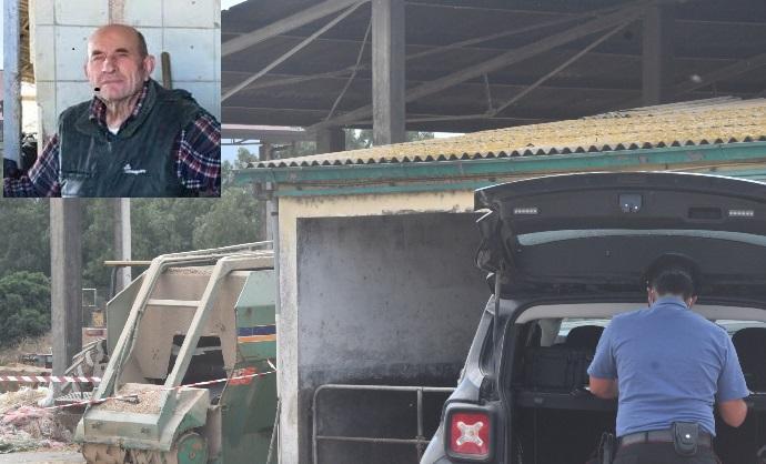 Giuseppe Schiavon nel riquadro e il luogo dove è avvenuto il tragico incidente (foto Francesco Pinna)