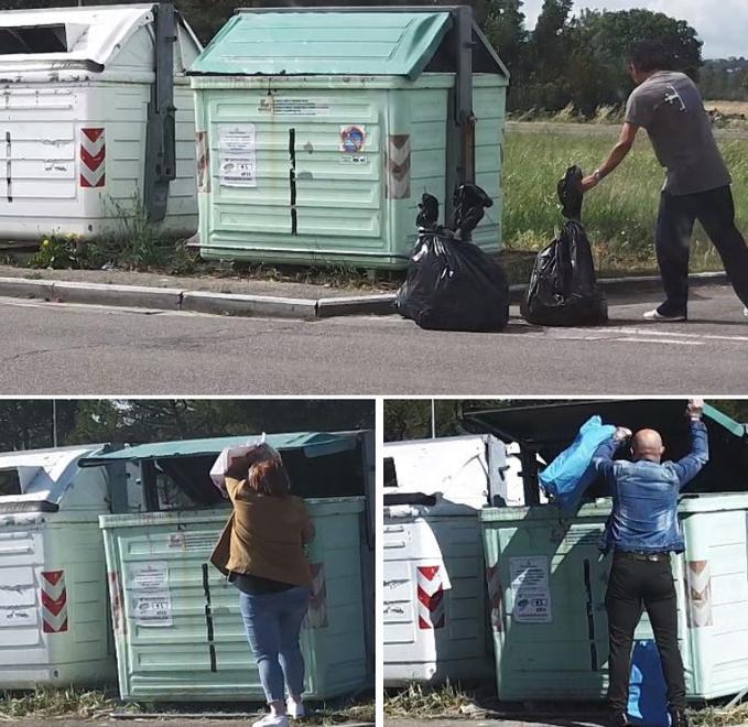 Un abbandono di rifiuti ripreso dalle telecamere mobili della polizia locale