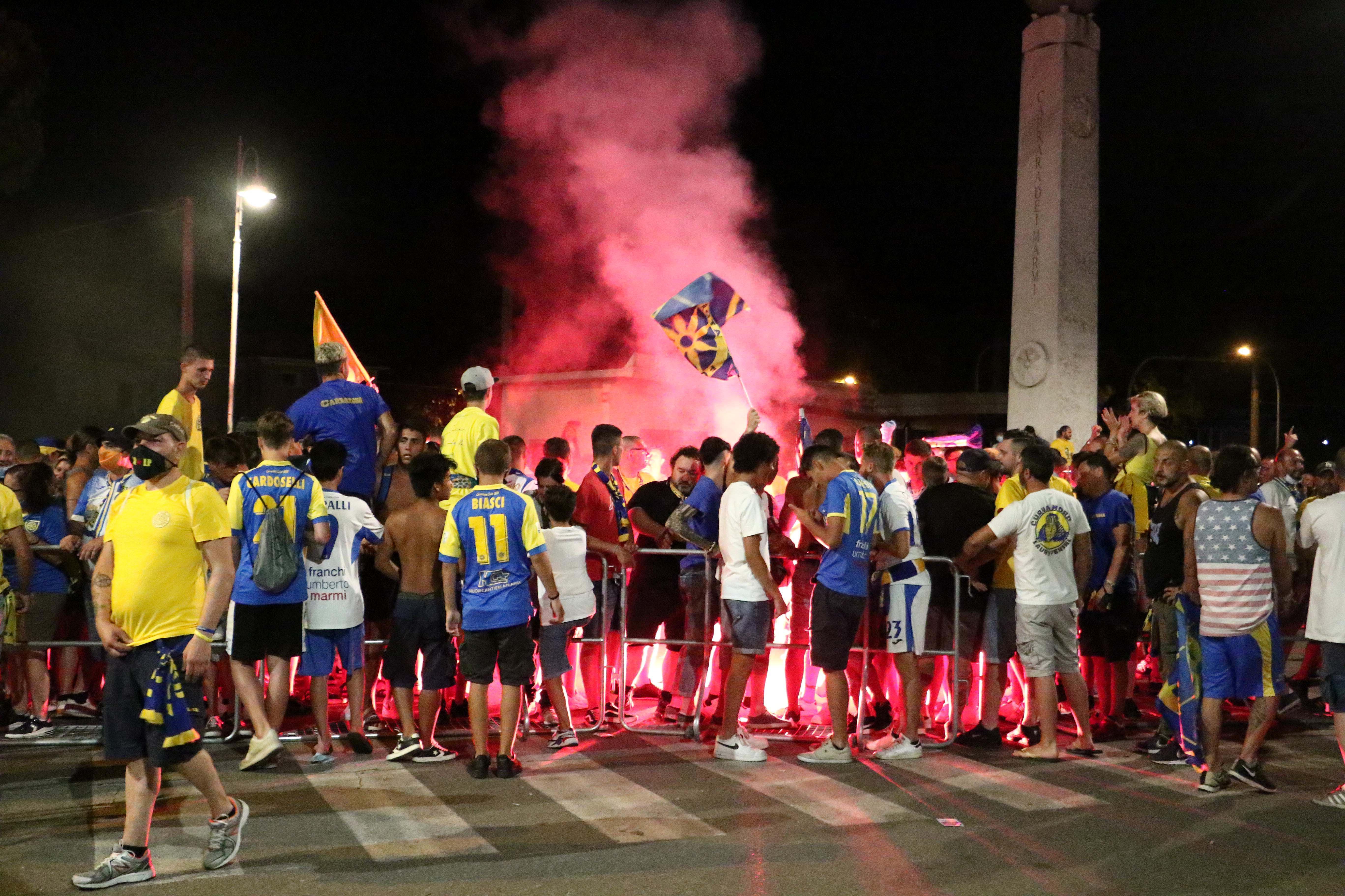 I festeggiamenti dopo la partita