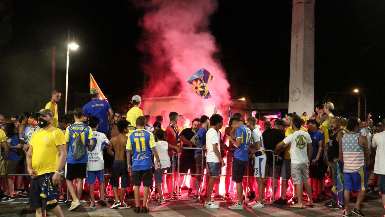 I festeggiamenti dopo la partita