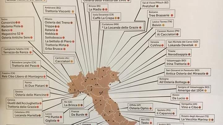 Nelle mappe del Gambero Rosso la Sardegna non c’è 