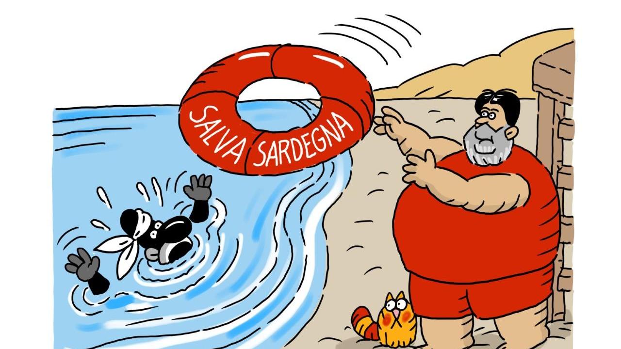 La vignetta di Gef: fondi della Regione per il salva-Sardegna
