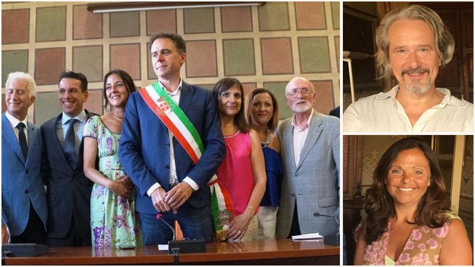 La giunta comunale, Pierpaolo Magnani e Sandra Munno