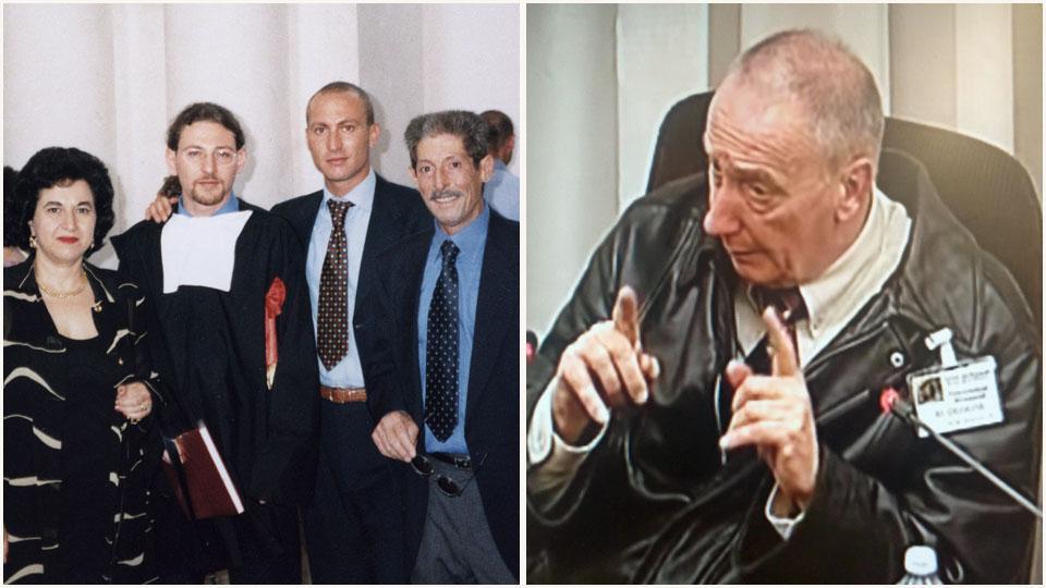 Emanuele Scieri (secondo da destra) con il fratello Francesco e i genitori Isabella e Corrado e l’ex comandante della Folgore, generale Enrico Celentano all’audizione della commissione d’inchiesta