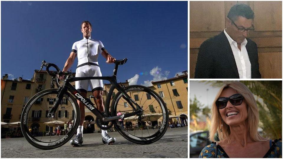 Mario Cipollini in piazza Anfiteatro a Lucca, Marco Landucci prima di entrare ieri in aula e l’ex moglie di Mario Cipollini, Sabrina Landucci