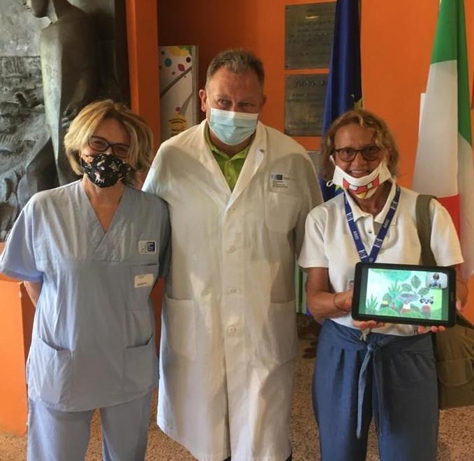Sui tablet le favole illustrate per i bambini della Pediatria