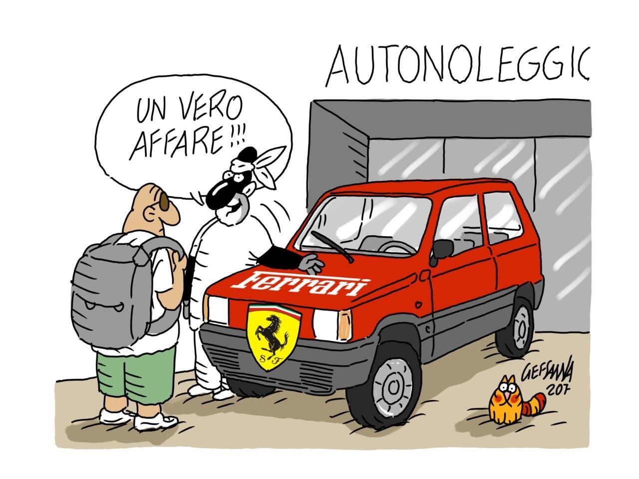 La vignetta di Gef: prezzi alle stelle negli autonoleggi sardi