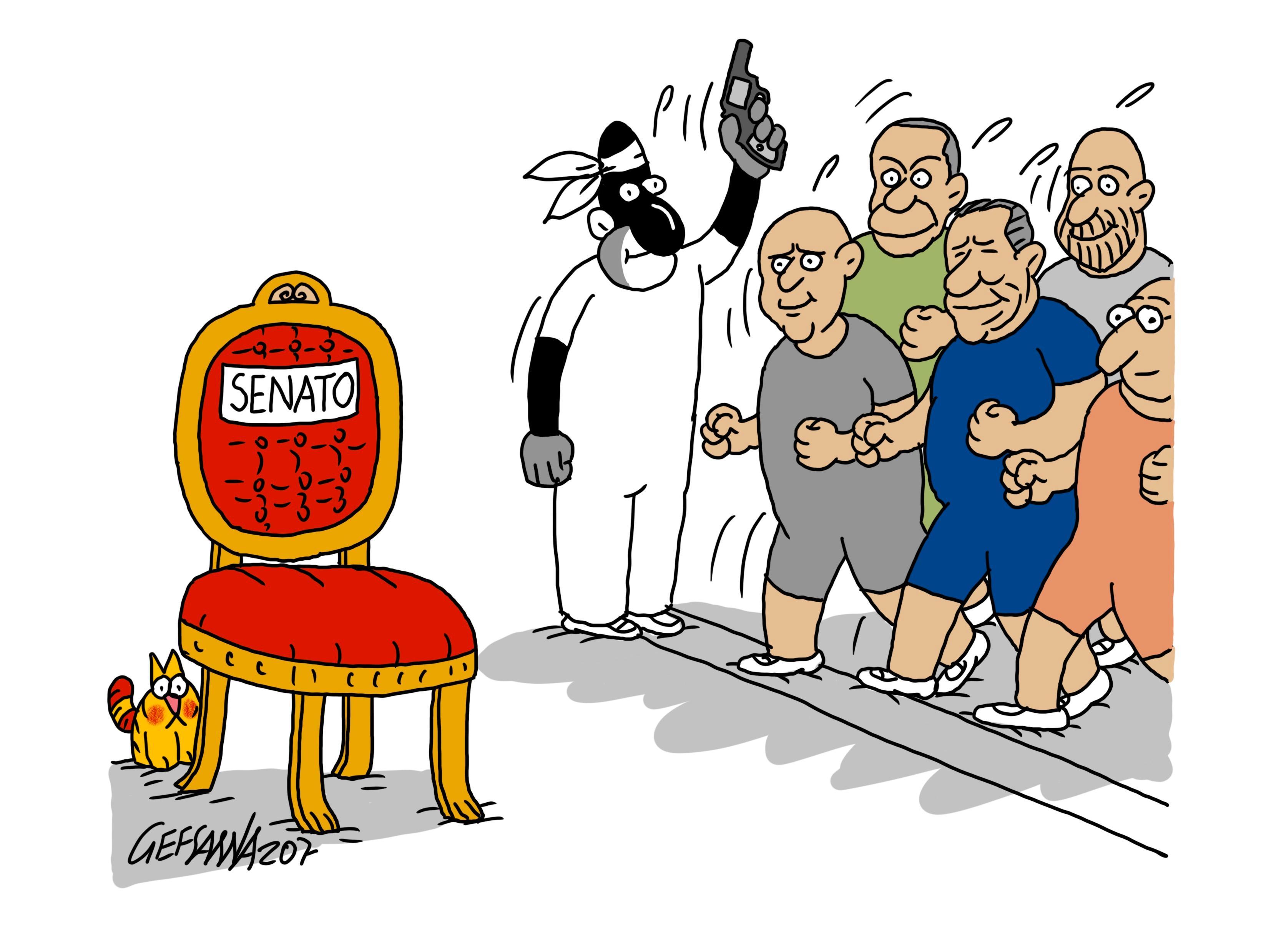 La vignetta di  Gef: partiti in agitazione per il totocandidato
