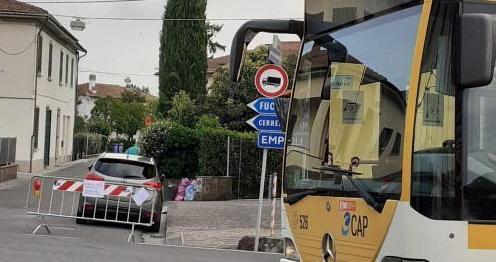 Bus bloccato causa cantiere