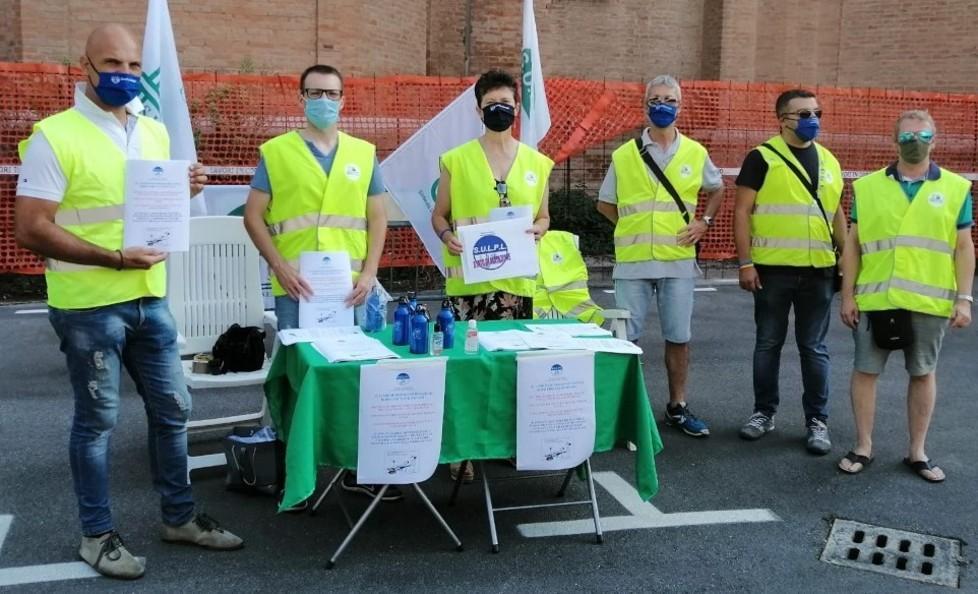 Gli agenti di Poggio Renatico vanno in piazza per protesta